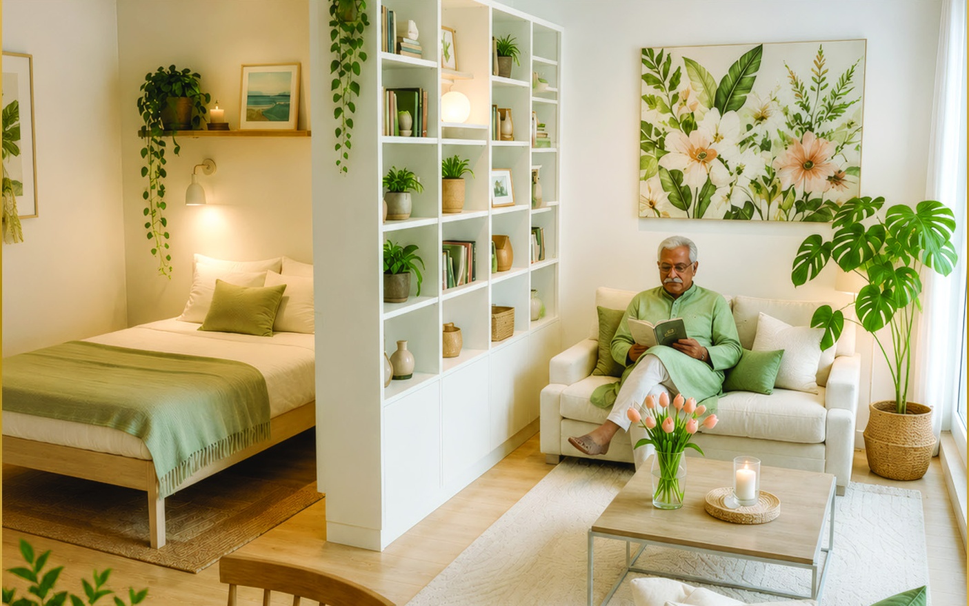 Elegantly designed private senior living suite